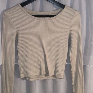 long sleeve crop top